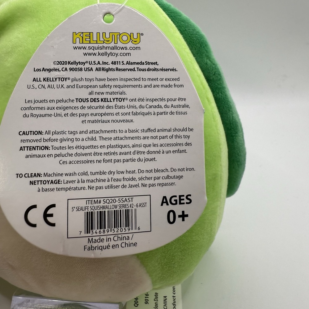 Squishmallow 5" Henry Turtle Soft Green Pet Squad Plush NWT - Picture 6 of 6